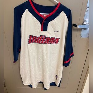 Nike NWT Cleveland Indians Jersey 3/4  Sleeve Men’s XL Rare Y2K $120